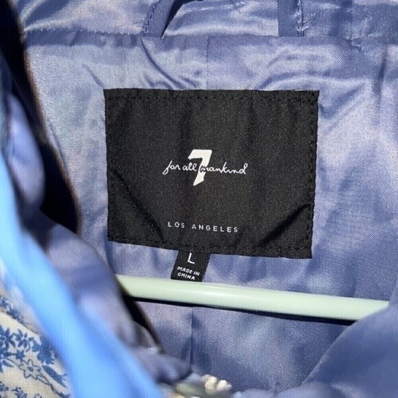 7 For All Mankind Bomber Jacket Paisley Quilted Zip Up - Picture 5 of 5